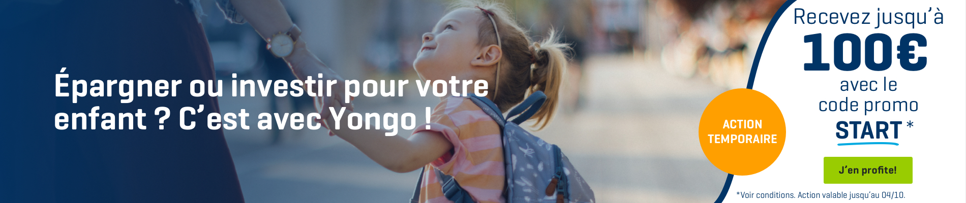 Recevez jusqu'à 100€ avec le code promo START